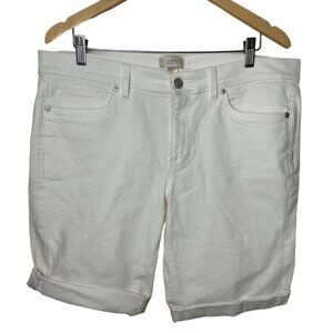 LOFT OUTLET Women's size 12 white Bermuda Shorts New Without Tags